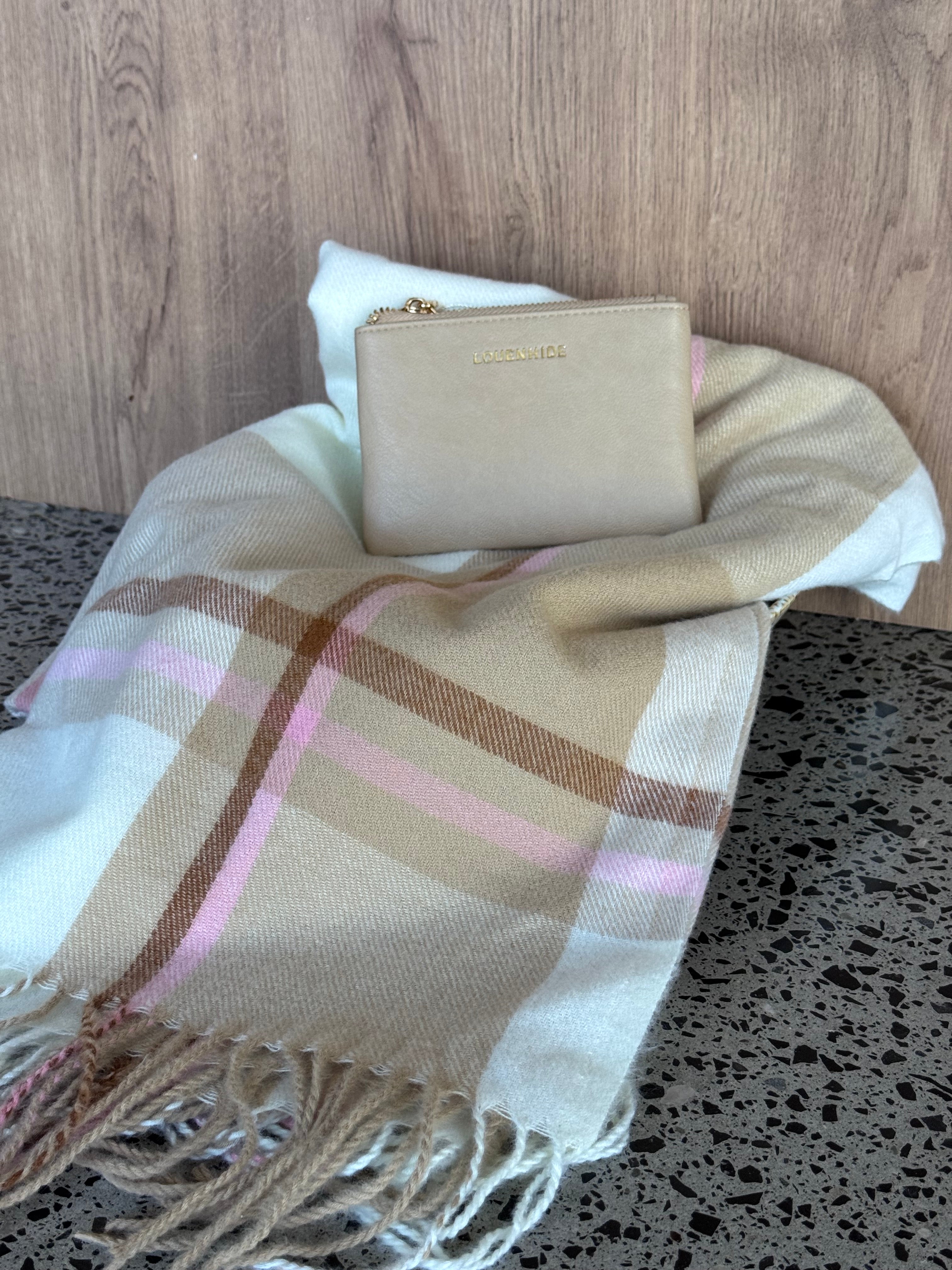 Blush Scarf and Purse