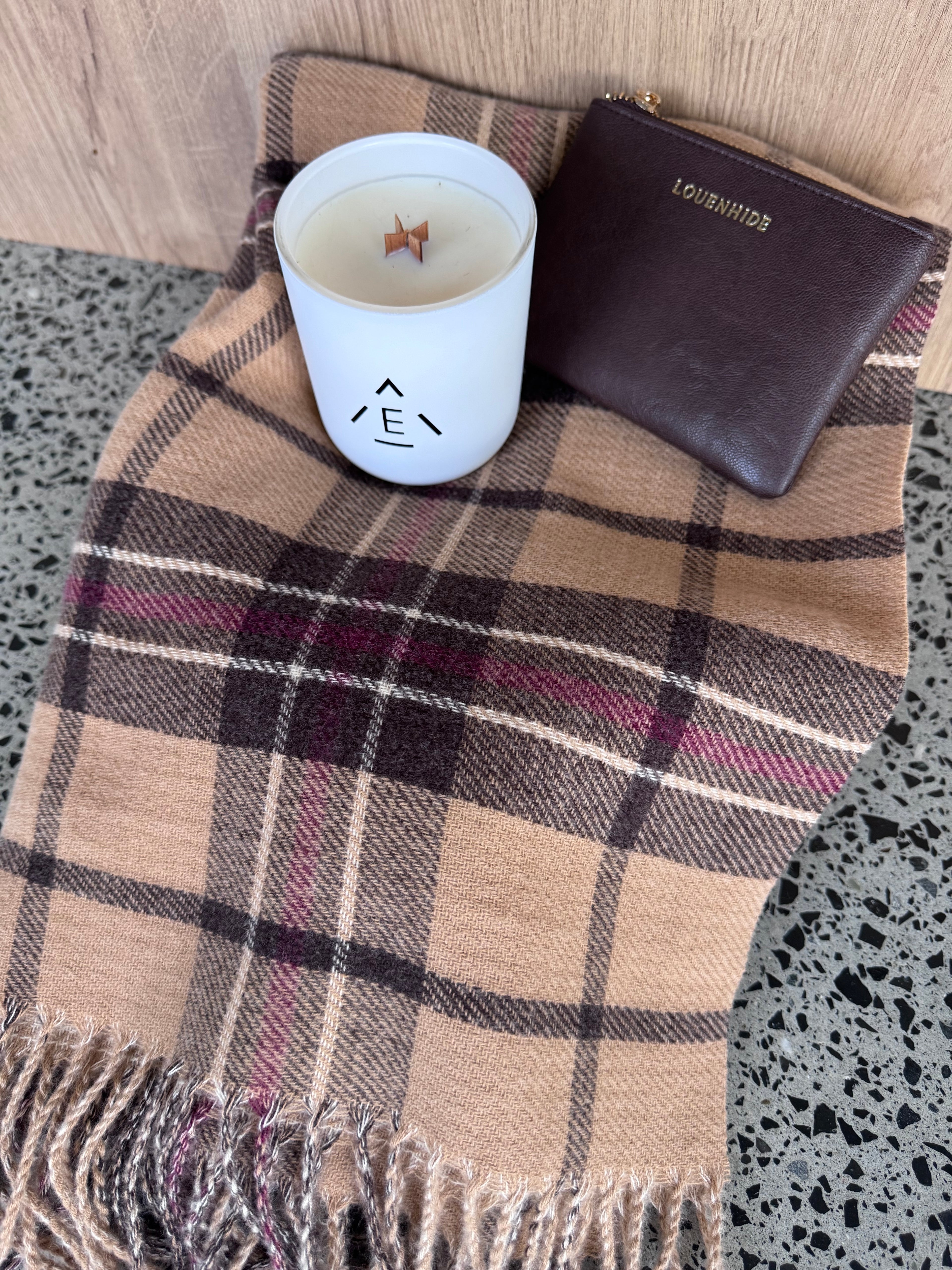 Essex Scarf, Candle and Purse