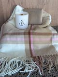 Blush Scarf, Candle and Purse
