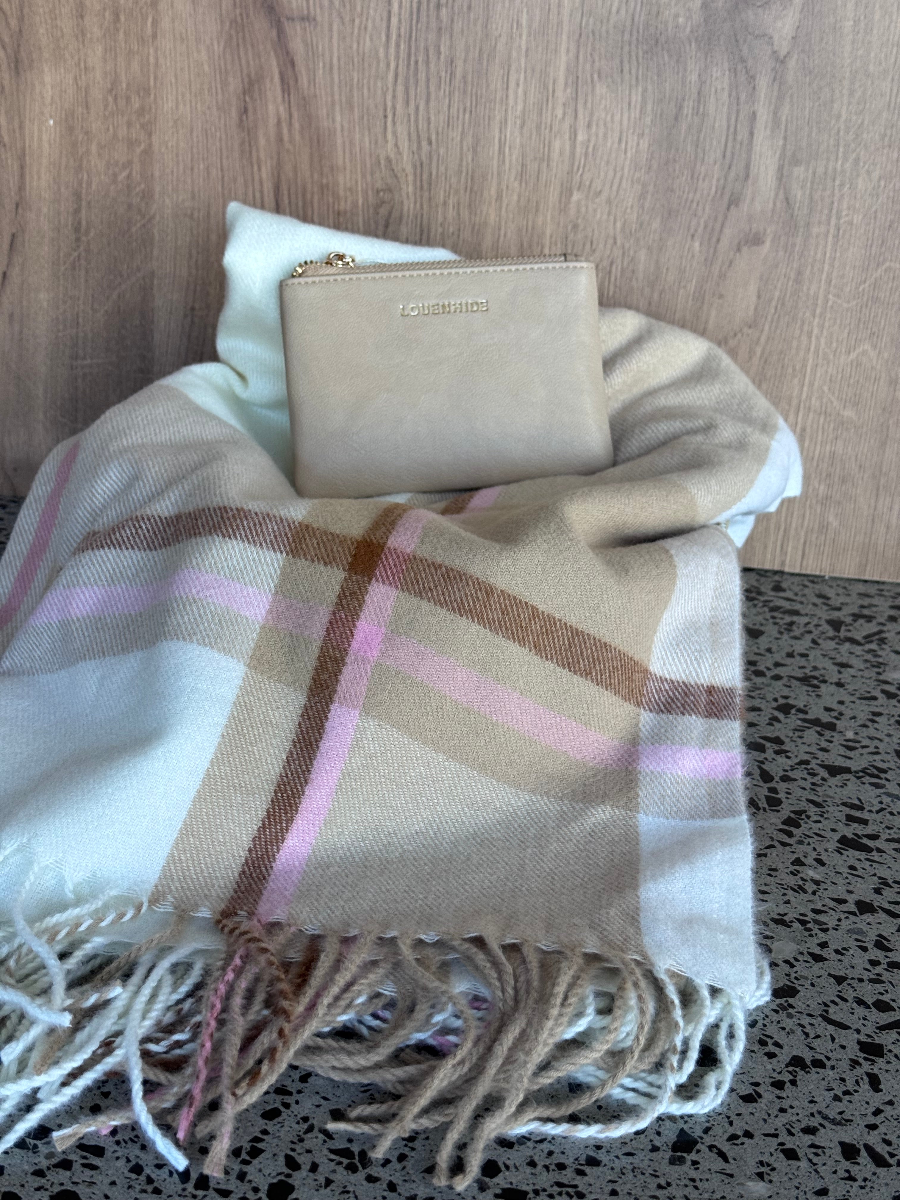 Blush Scarf and Purse