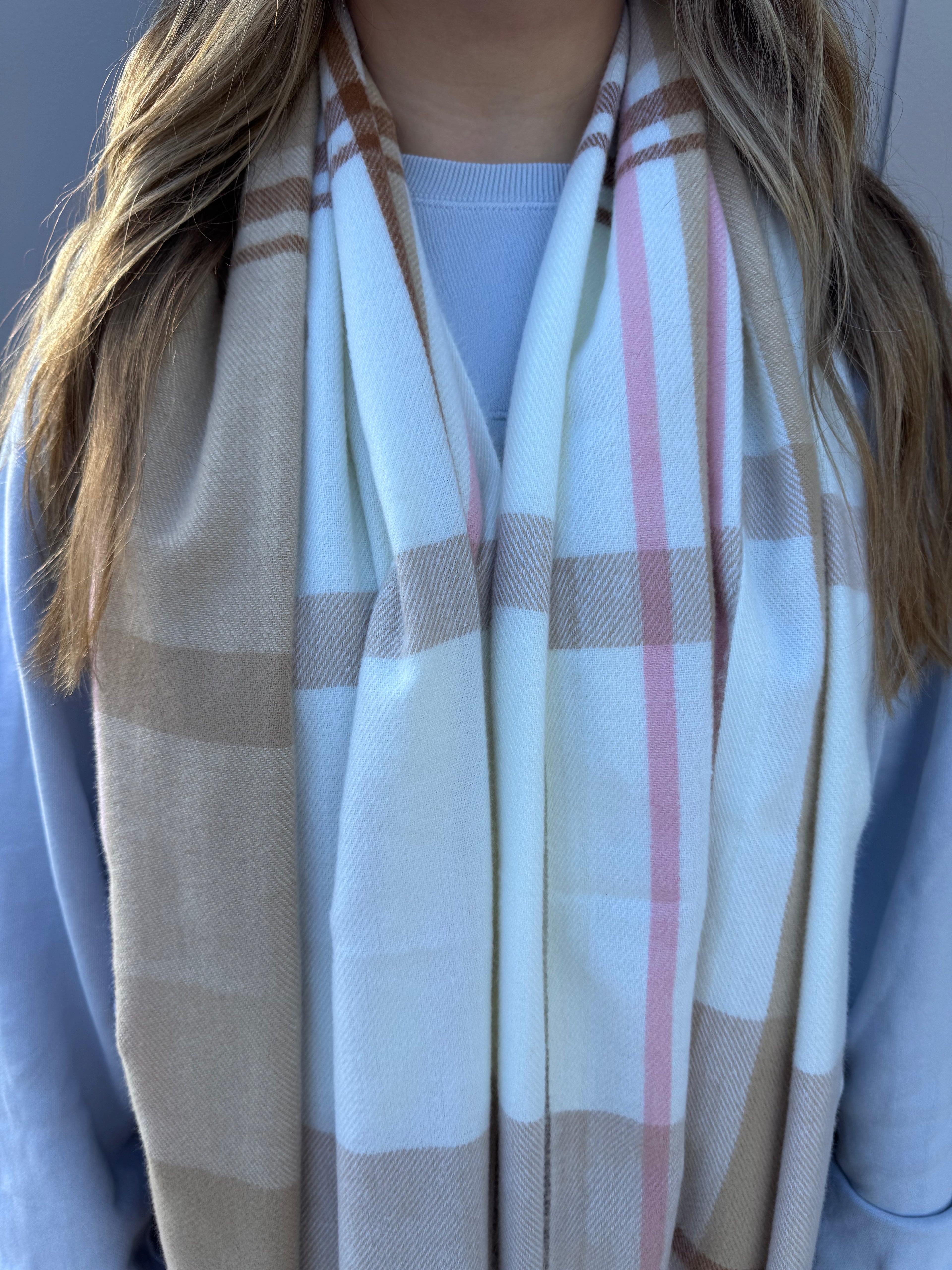 Blush Scarf, Candle and Purse