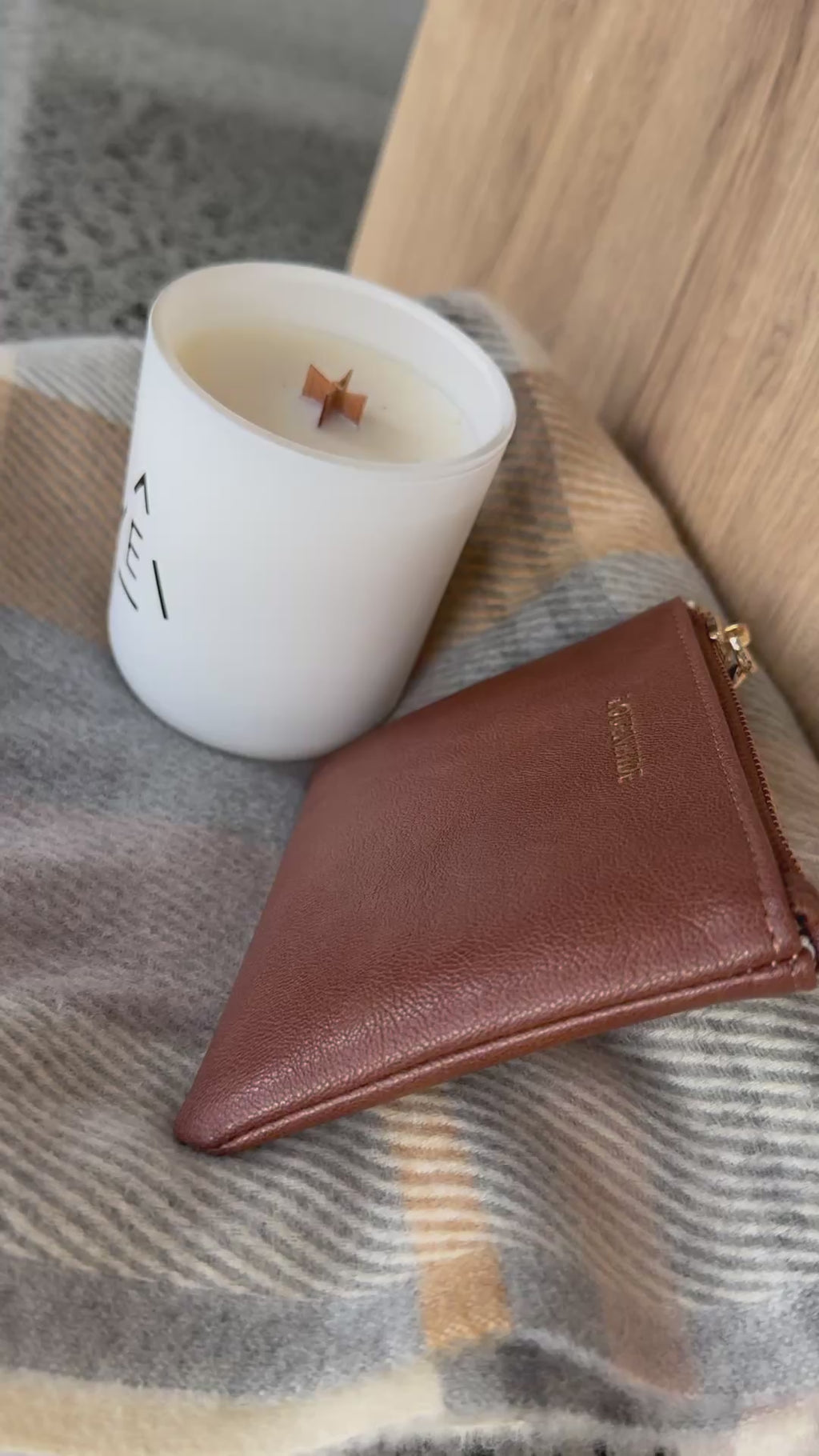 Honey Scarf, Candle and Purse