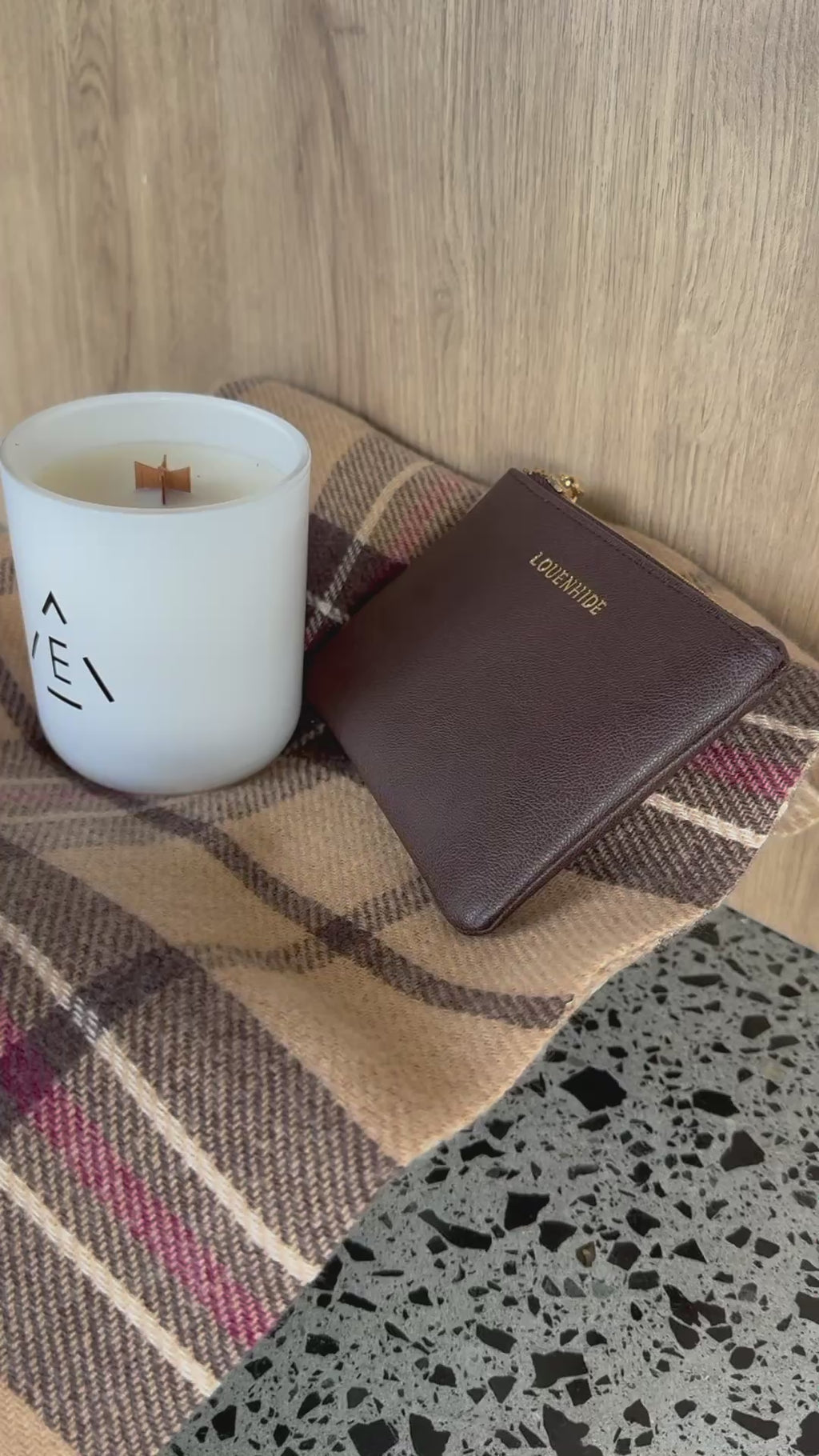 Essex Scarf, Candle and Purse